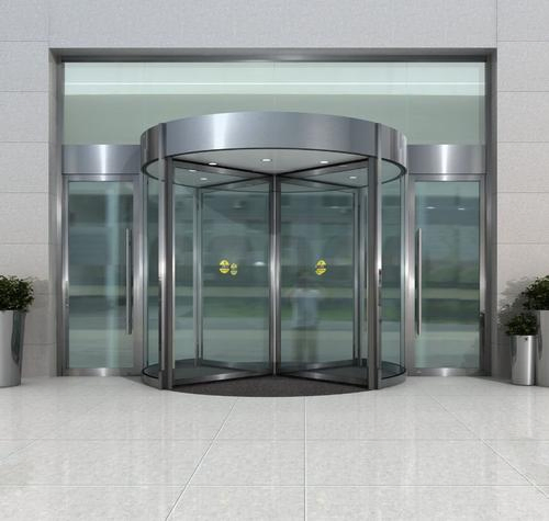 3 or 4 Wing Manual Revolving Door Small Rotatable Glass Door