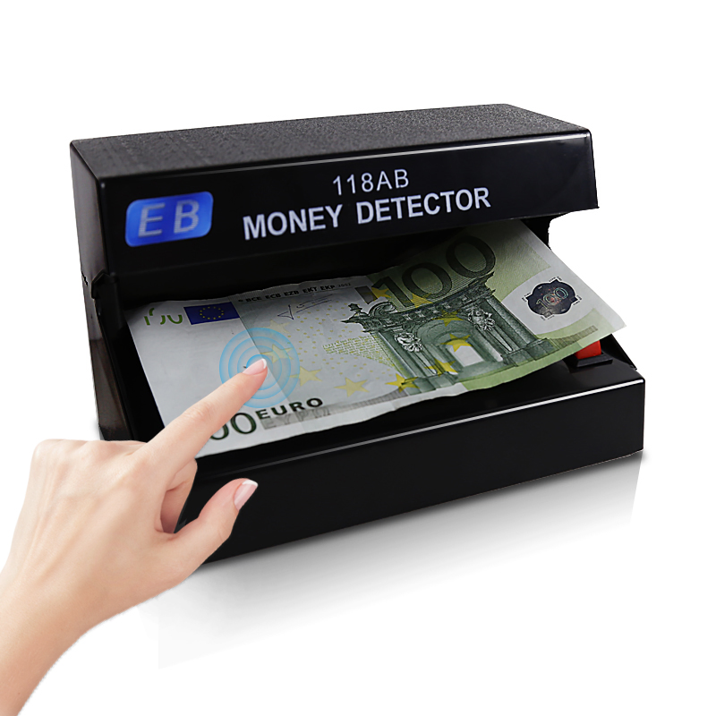 DC-118AB LED Universal Currency Money Detector Machine UV Banknote Money Checker