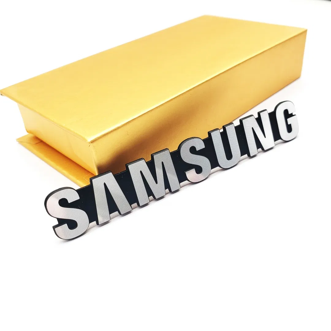 Glossy Stainless Etching Custom Anodizing Surface Finish Advertising Words Metal Logo