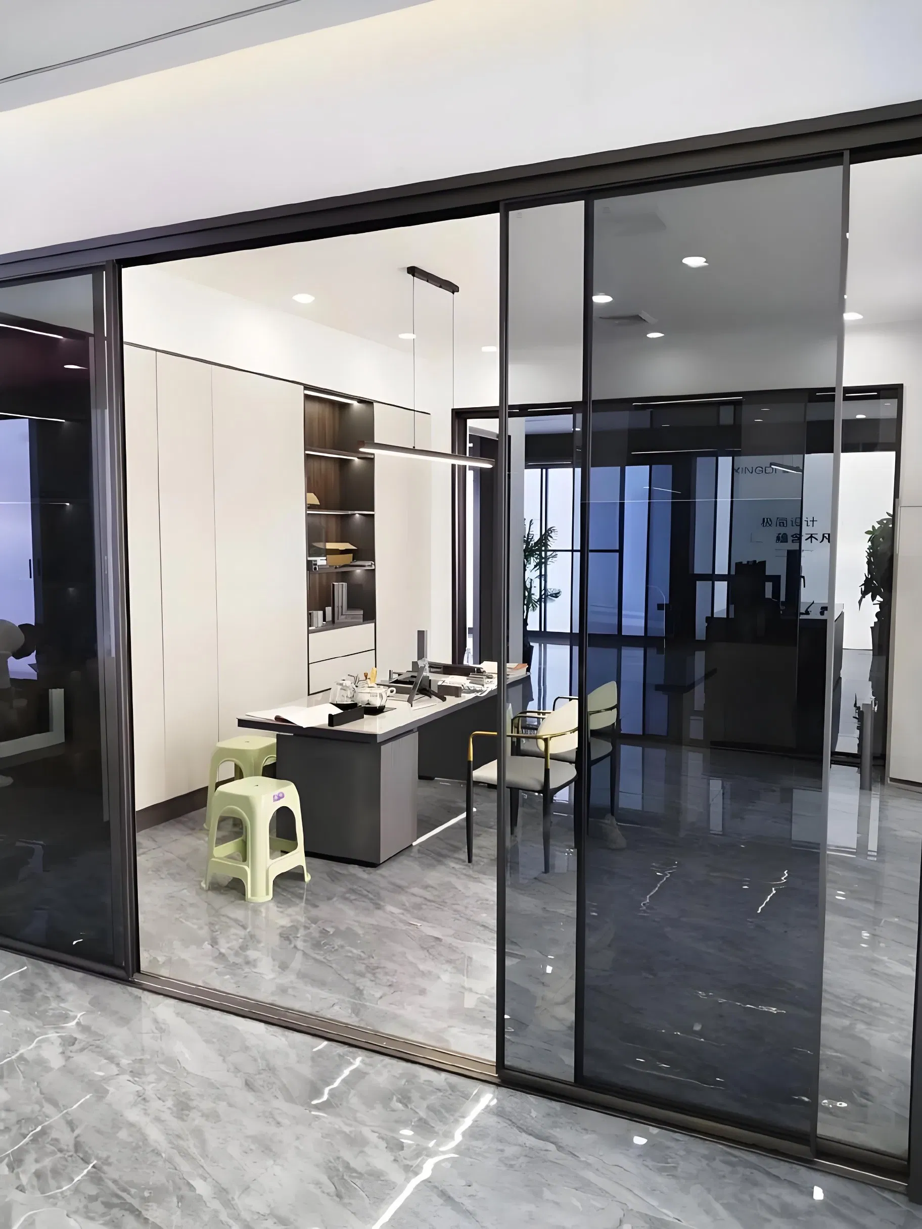 Алюминиевая раздвижная дверь для душа Slim Frame