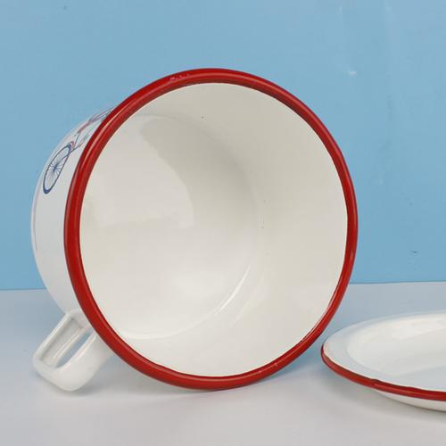 Tableware Enamel Mug with Deco. 6cm