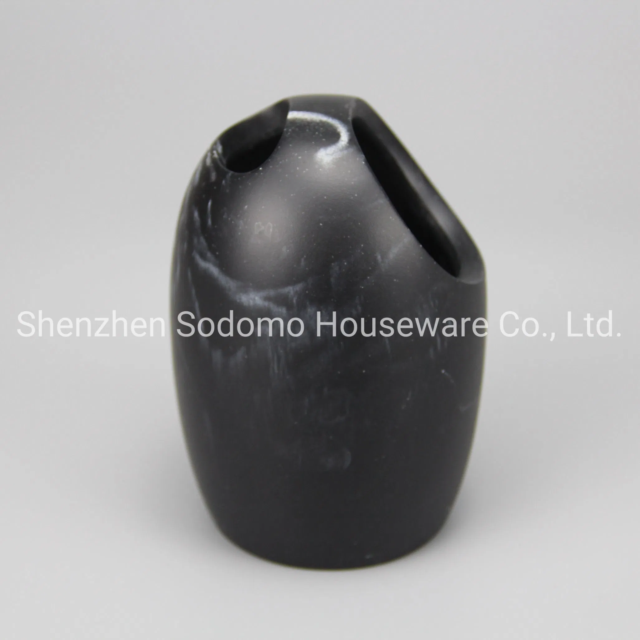 Modern Design Top Quality Resin Bathroom Toothbrush Holder (BP0102-BMA)