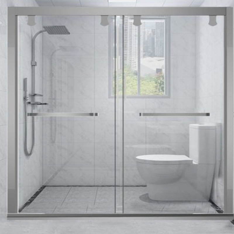 Shower Screen Stainless Steel Frame Tempered Glass