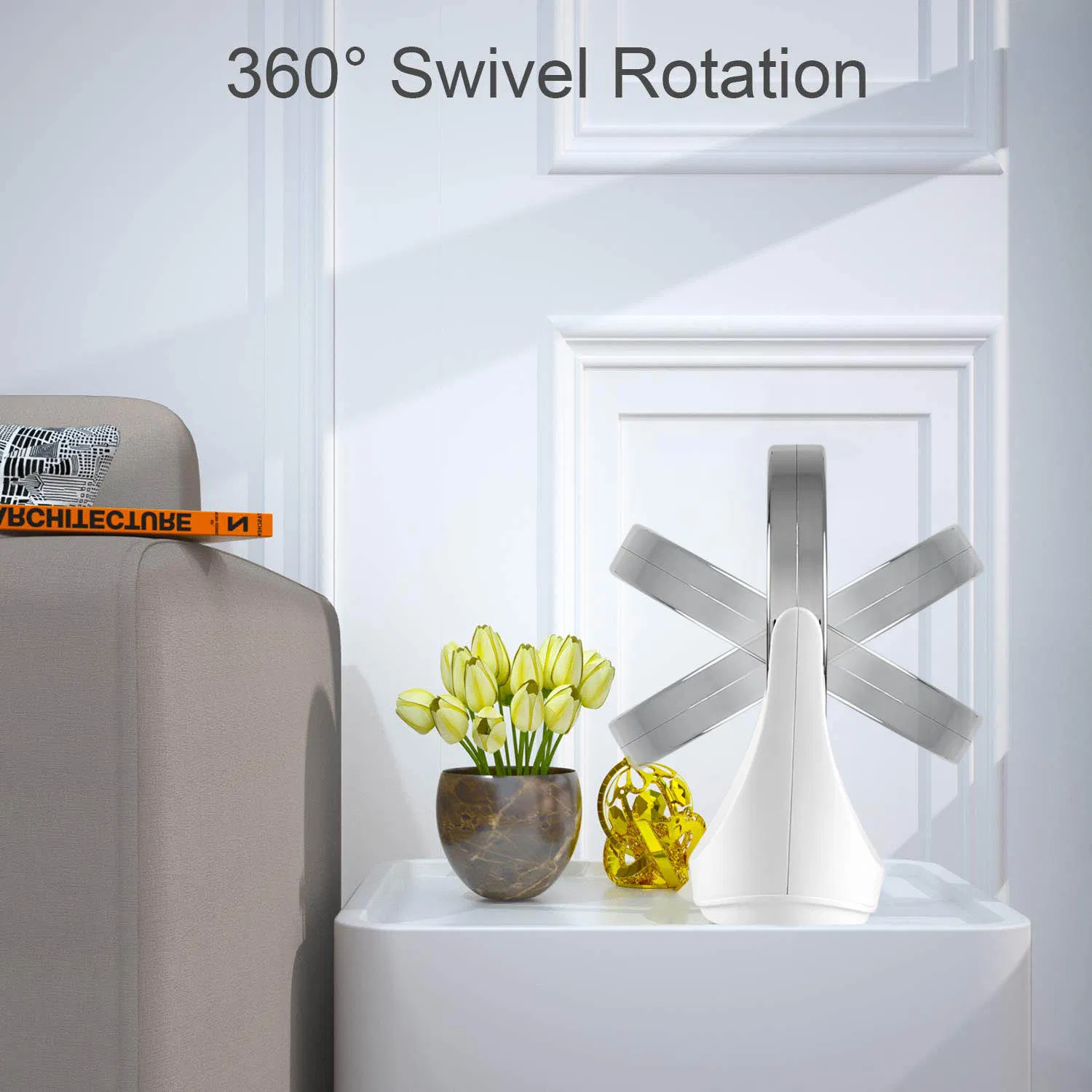 Electric Rechargeable Detachable Rotating LED Mirror