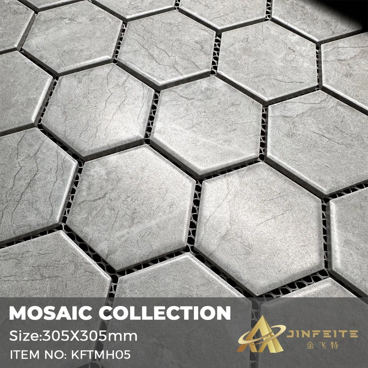 Grey Color Terrazzo Design Porcelain Mosaic for Kitchen Table and Back Splash