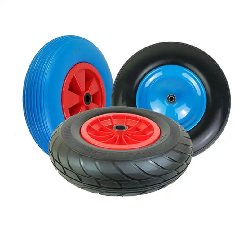 10 Inch 3.00-4 3.50-4 PU Polyurethane Foam Puncture Proof Flat Free Tire Wheel for Garden Utility Wagon Trailer Trolley Cart10