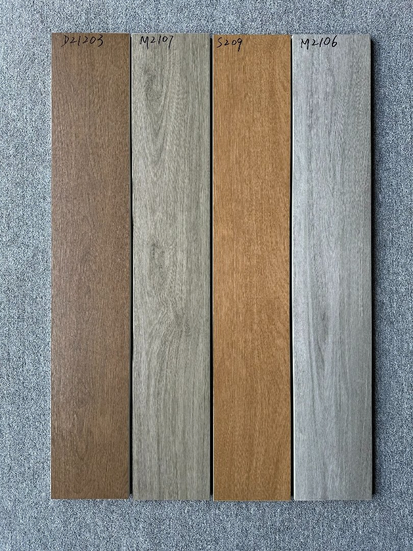 Ceramic Glazed Rustic Wood Grain Plank Porcelain Floor Tiles