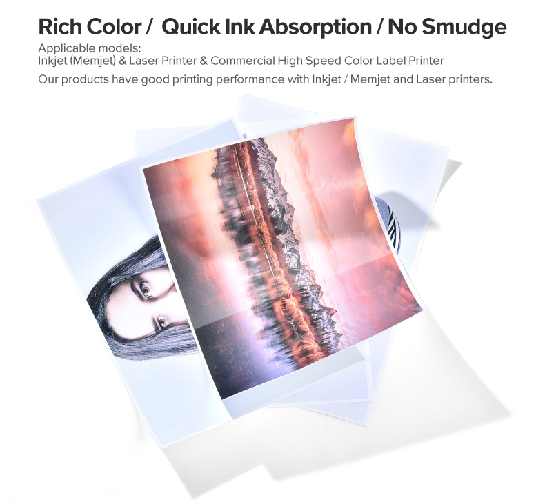 Art Rightint Carton A4, OEM Adhesive Label Glossy Photo Paper