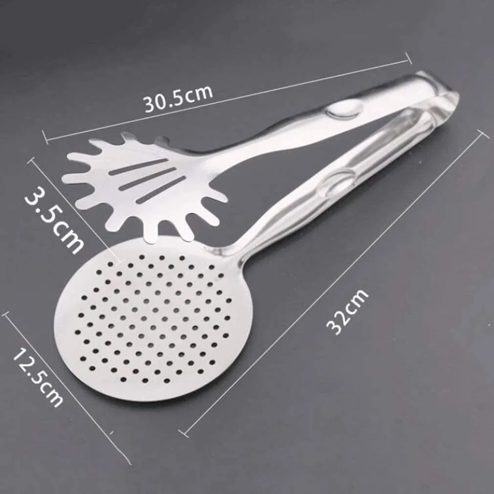 Multipurpose Premium Stainless Steel Food Clamp Frying Gripper Steak Barbecue Tongs Bl12119