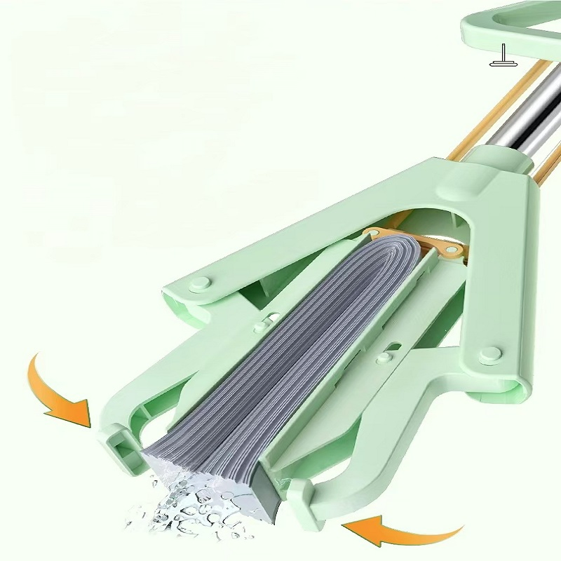 Wholesale Household Cleaning Floor Mop Hand Free Wash Magic Head Telescopic Floor PVA Mops