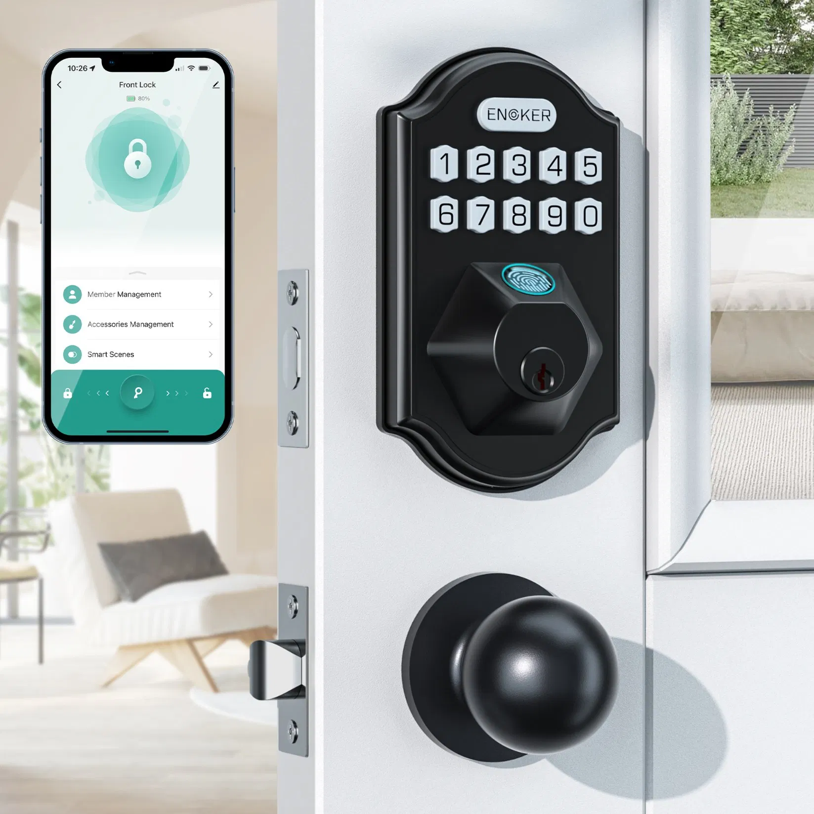 Keyless Entry Tuya Smart WiFi Lock Biometric Fingerprint Digital Code Smart Life APP Condominium Door Lock
