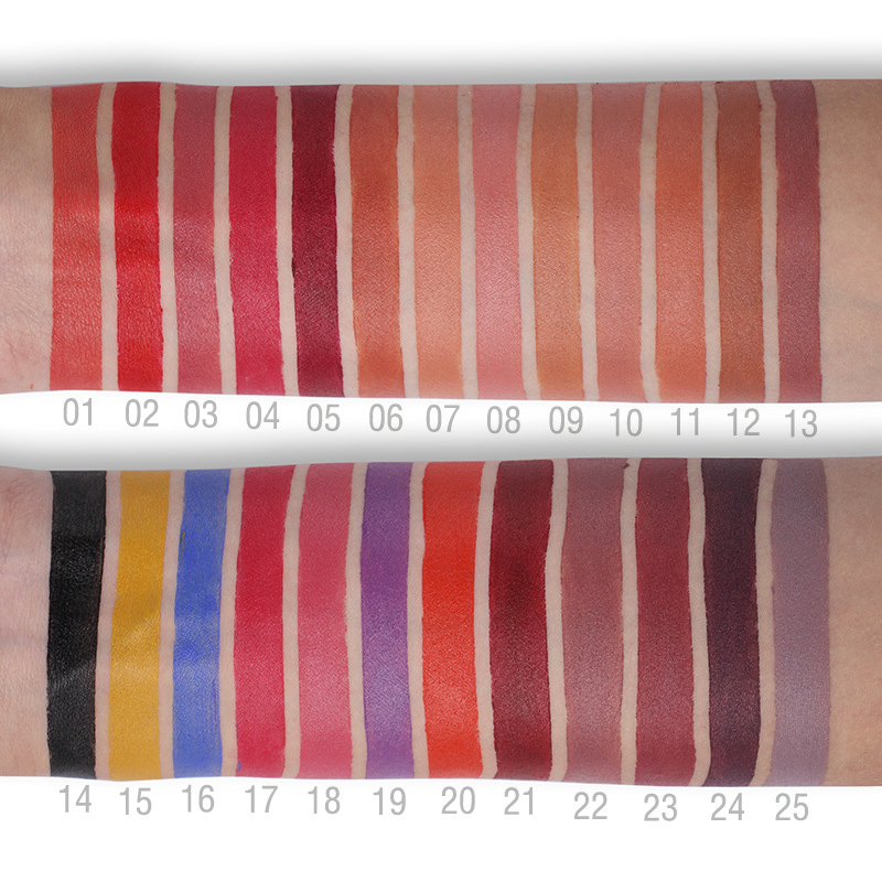 Black Gold Magnetic Tube Packaging Private Label Vegan Matte Nude Lipstick