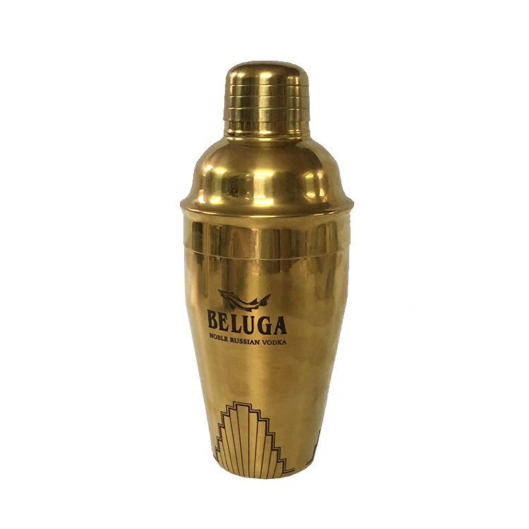 Шейкер для коктейлей металлический Premium Gold/Copper