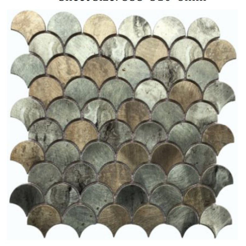 Chic Fish Scale Mosaic Tiles for Modern Bathroom Decor