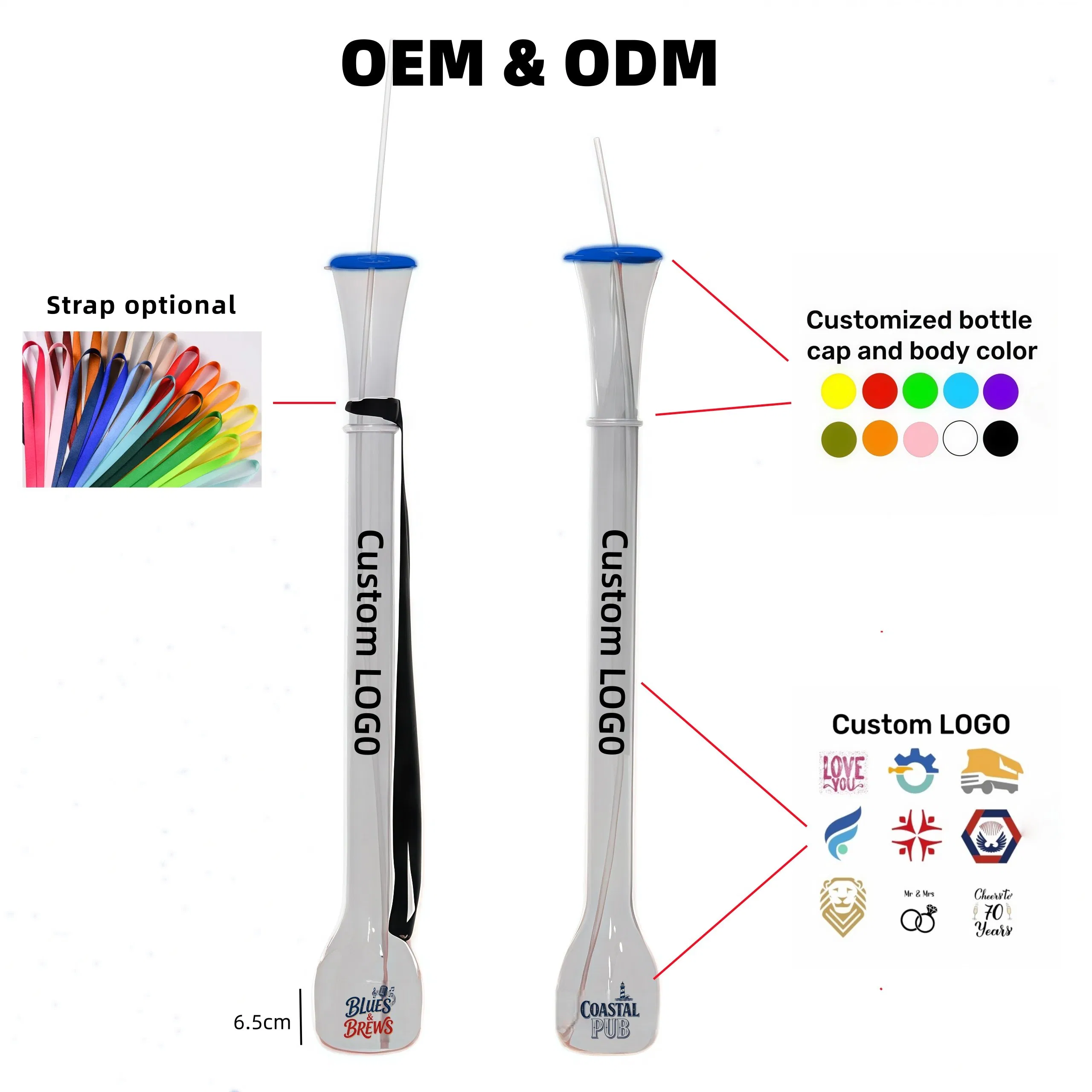 Пластиковая чашка для коктейлей 100oz с крышкой