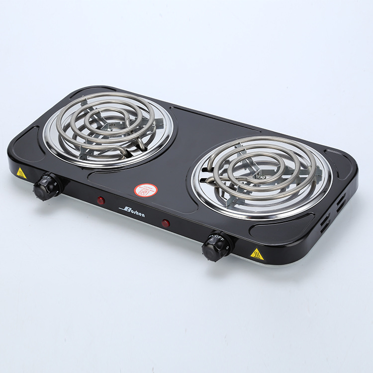 Portable Electric Burner Double Stove Mini Hotplate Adjustable Temperature Furnace Home Kitchen Cook