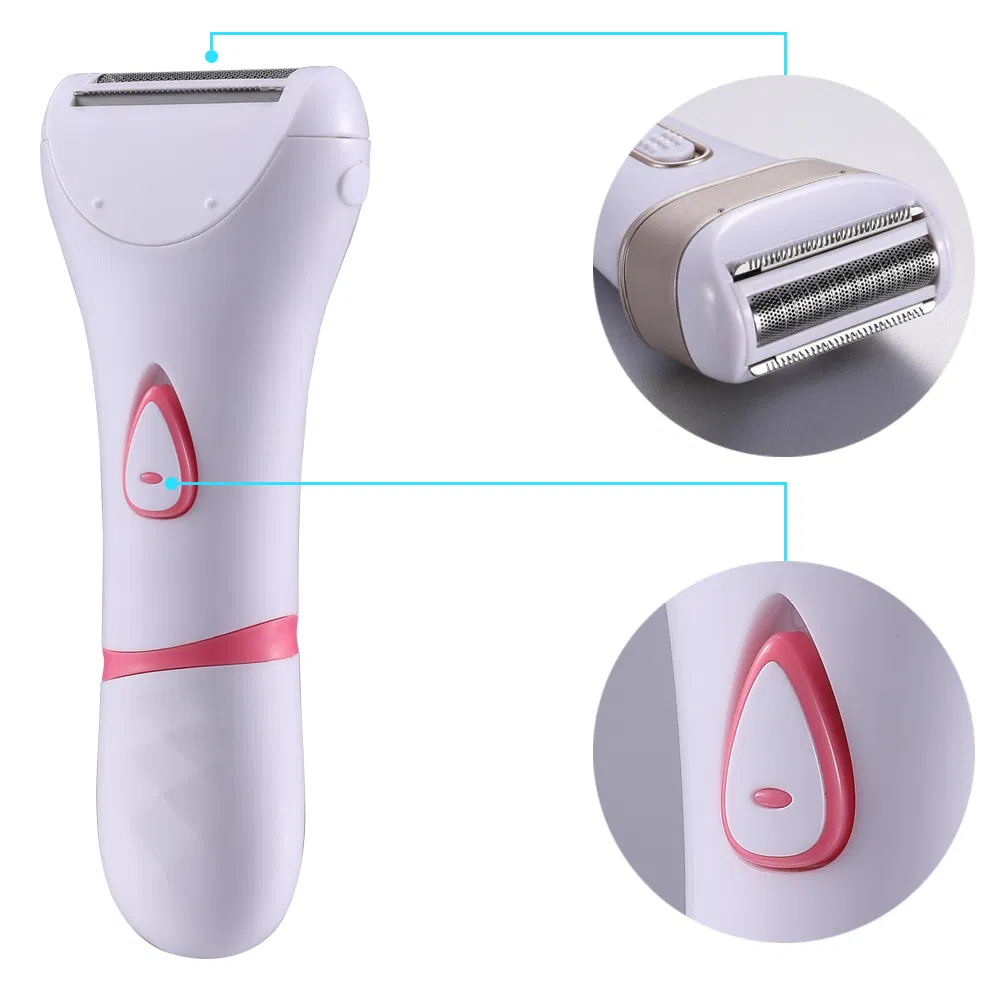 OEM Battery Operated Waterproof Women's Razors Washable Lady Shaver Silent Shaver