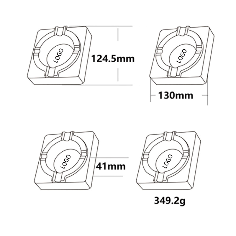 Unbreakable Outdoor Cigar Ashtray Metal Modern Table Cigar Ashtrayscigar Accessories Gifts for Men