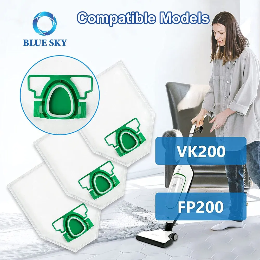 Replacement Vk200 Fp200 Non-Woven Fabric Dust Bag for Vorwerk Vacuum Cleaner Parts Accessories