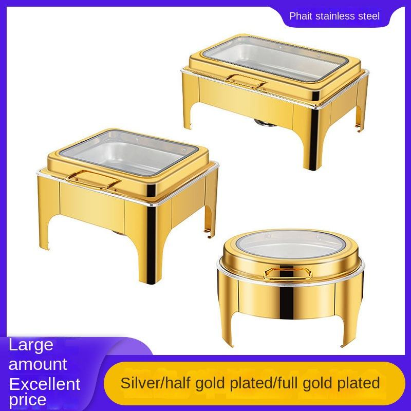 Portable Stainless Steel Chafing Dish Buffet Server Ideal for Outdoor Catering Events