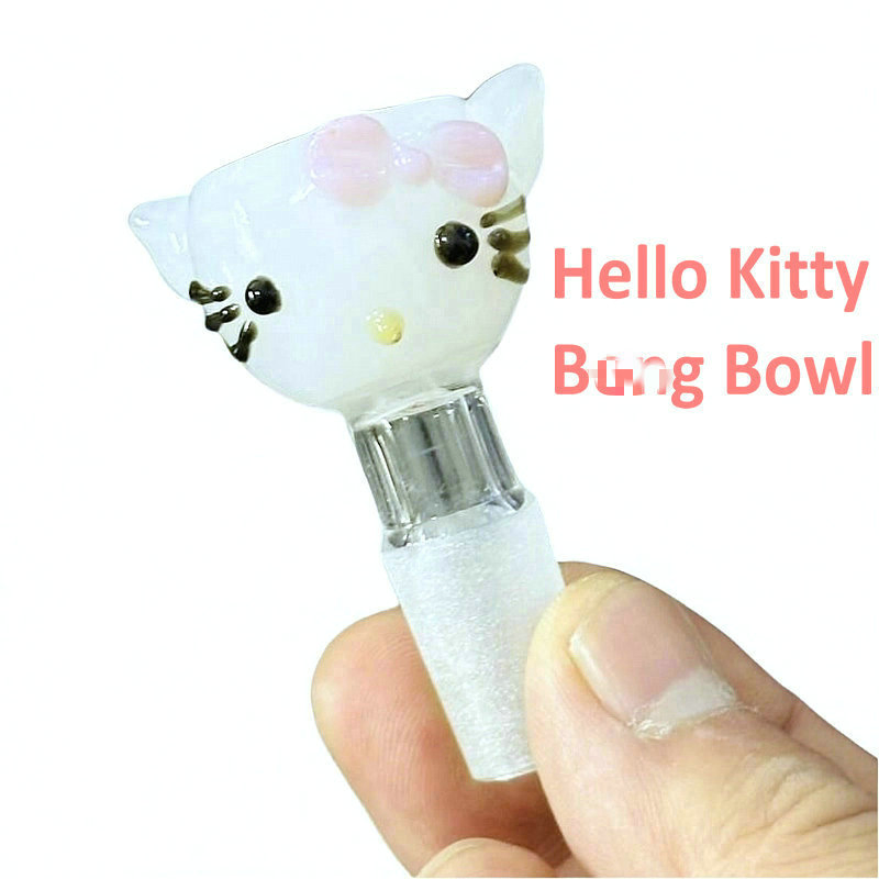 Hellokitty Glass Smoking Bowl 14mm 18mm Joint Male Female