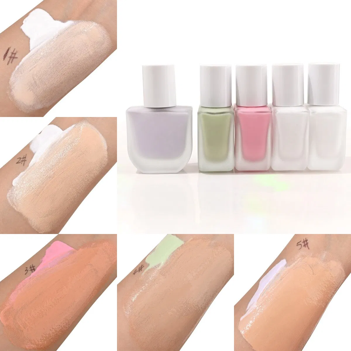 Private Label Natural Finish Foundation Makeup Custom Liquid Full Coverage pH Color Changing Foundation Cosmetics