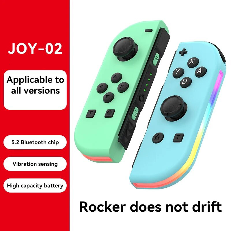 Контроллер Joy-02 для Nintendo Switch с LED-подсветкой