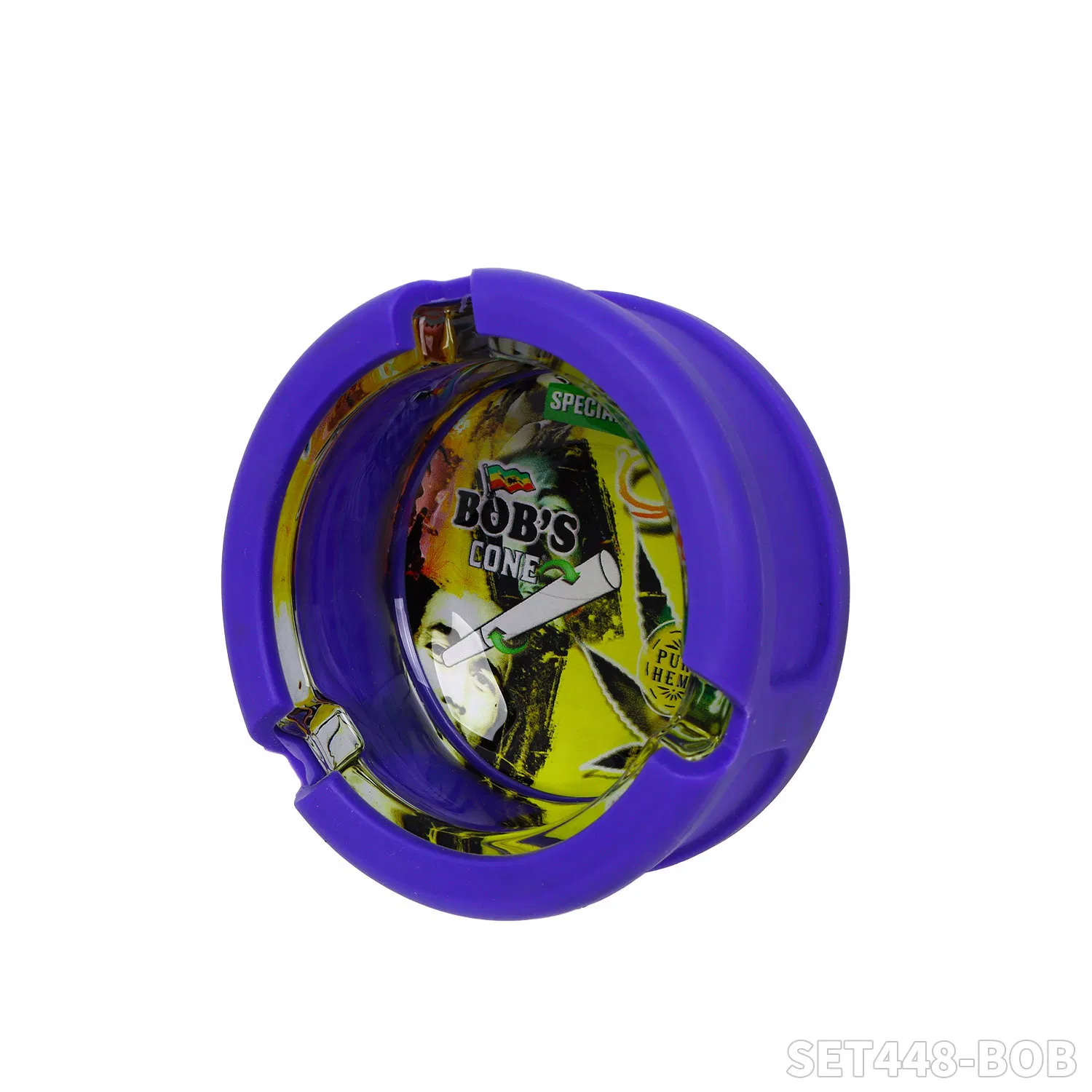 Hot Sale Rolling Tray 90*37mm Glass Ashtray Combination Set Wholesale 6 Mixes Smoking Set Ashtray