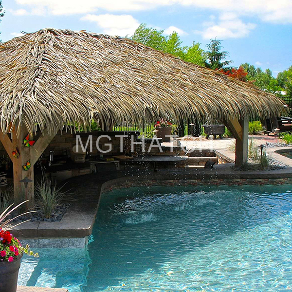 Tiki Bar Artificial Waterproof Palm Thatch Roof Tiles