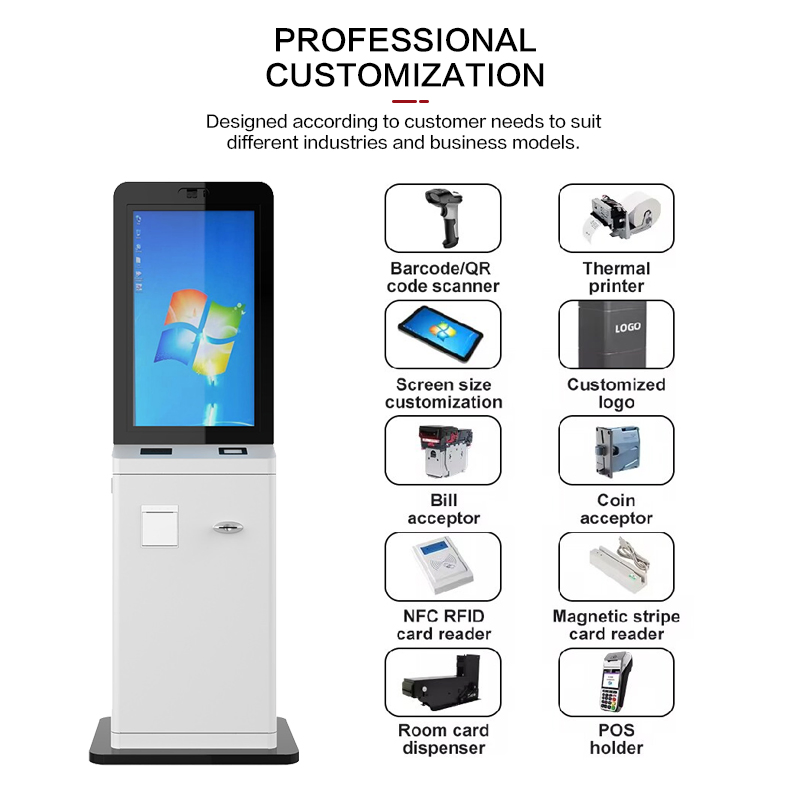 Customizable 21.5inch 24/7 Touch Screen Kiosk for Enhance Dual Screen Airport Self Service Touchscreen Kioskairport Self Service Kiosk with Touch Screen Kisok