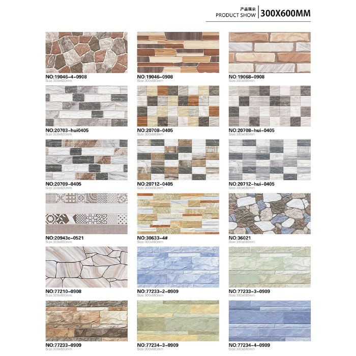 300X600 Exterior Wall Matte Anti-Slip Glazed Tiles