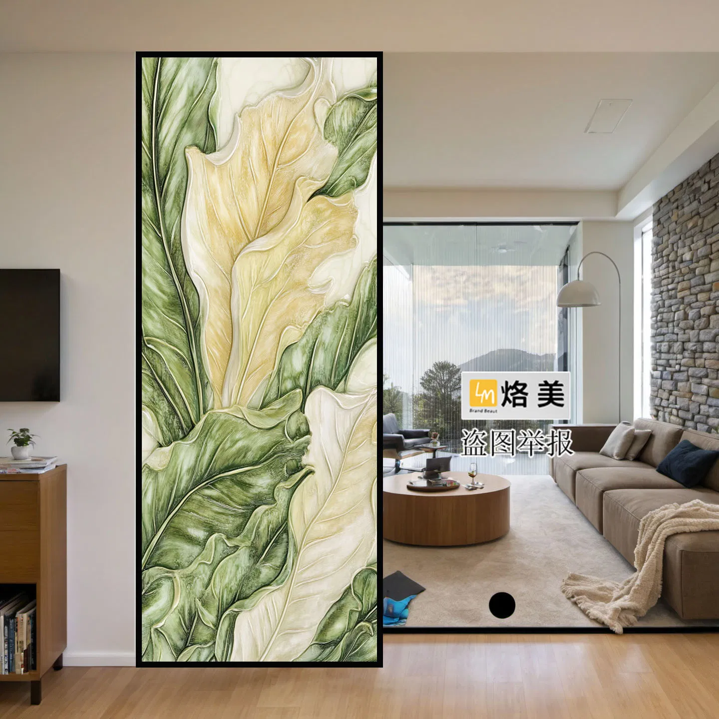 Tempered Glass Living Room Partition Panelvilla Decoration Partitionbathroom Entranceway