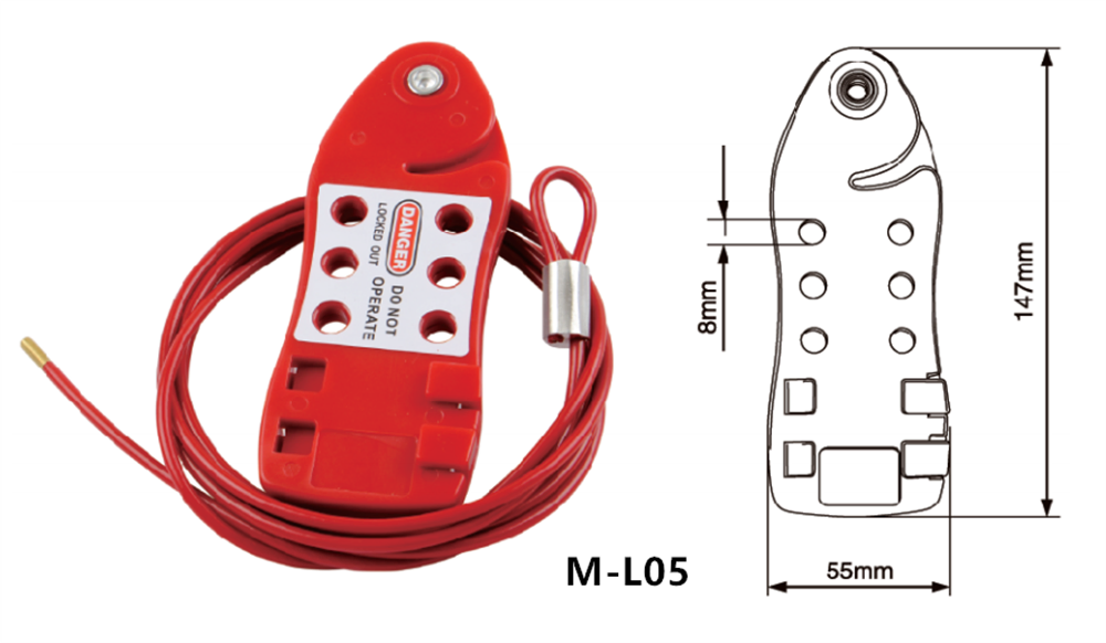 Adjustable Stainless Steel Safety Cable Lock for Universal Use