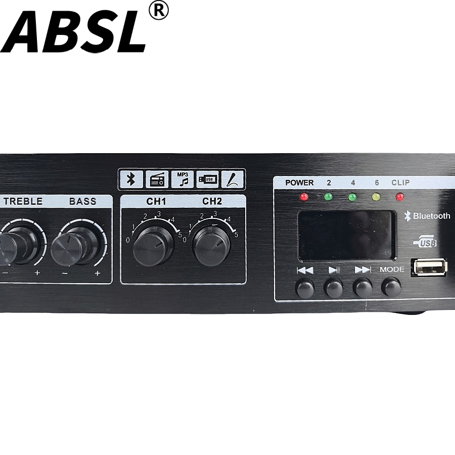 Усилитель мощности 80W/120W/180W с Bluetooth и USB