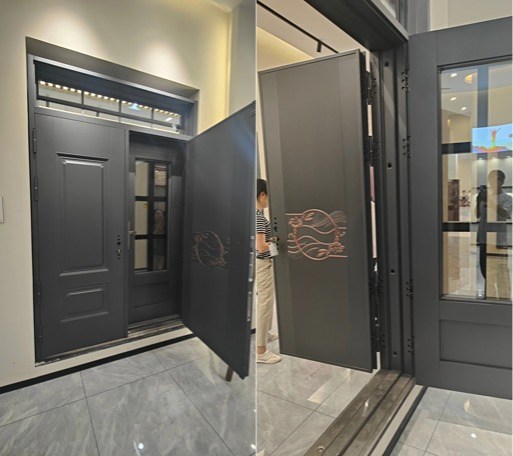 China Steel Aluminum Door Security Entrance Interior Guangdong Exterior Metal Modern Wrought Iron Front Single Garden Metallic Glass Windows and Door Price