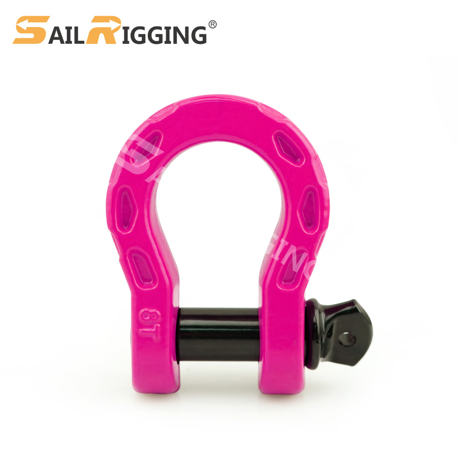 D Forged Winch Custom Shackle Recovery Shackle with Ring Offroad 4X4 Jeep Wrangler Trailer Tow D Ring Shackle for Strap