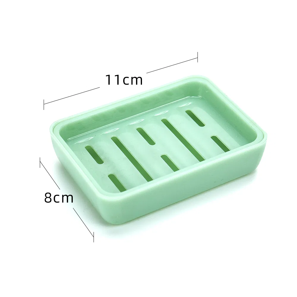 Plastic Bathroom Soap Tray with Drainage Non-Slip Shower Shelf for Bar Soap