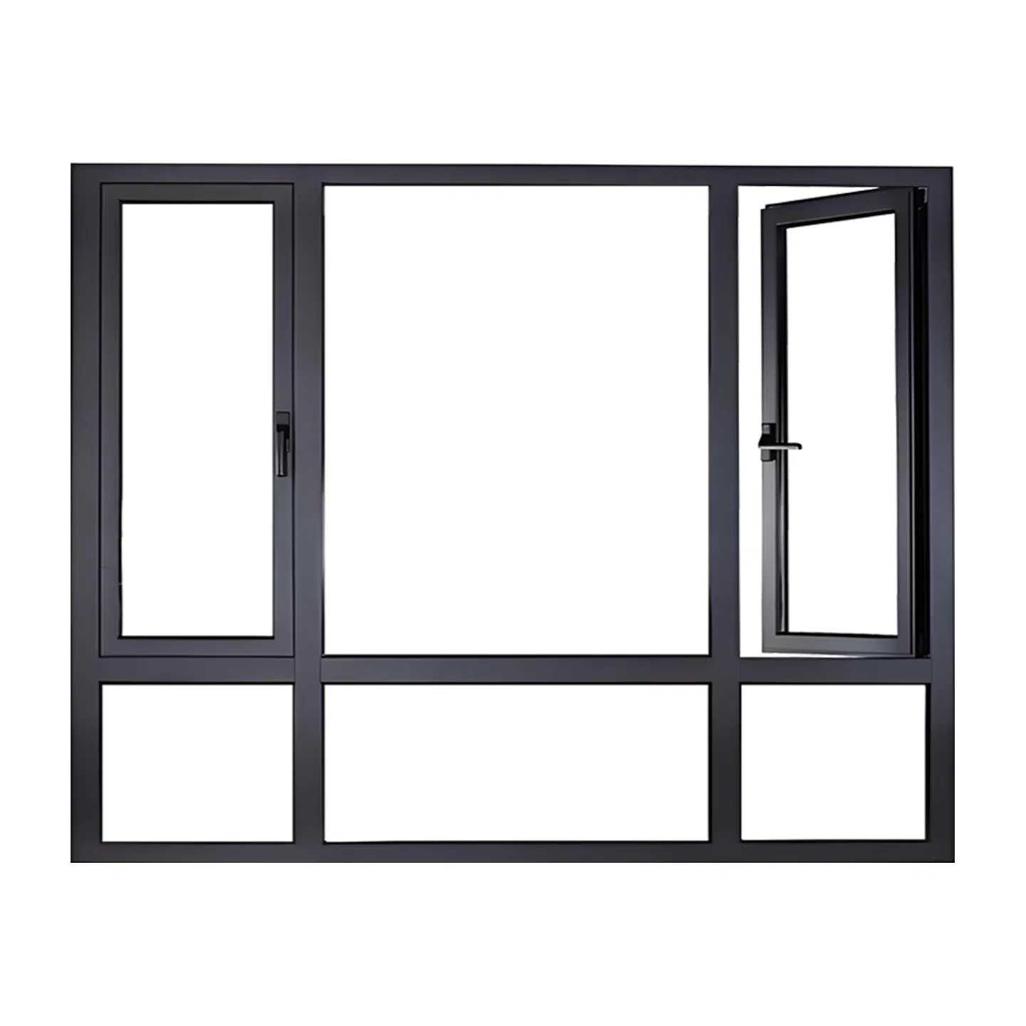 Smooth Aluminum-Clad-Windows and Timber Window with PVC Window China and Metal Window Sliding Door
