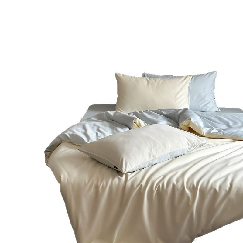 Customized Solid Color Bed Sheet Set Warm Home 4-Piece Set