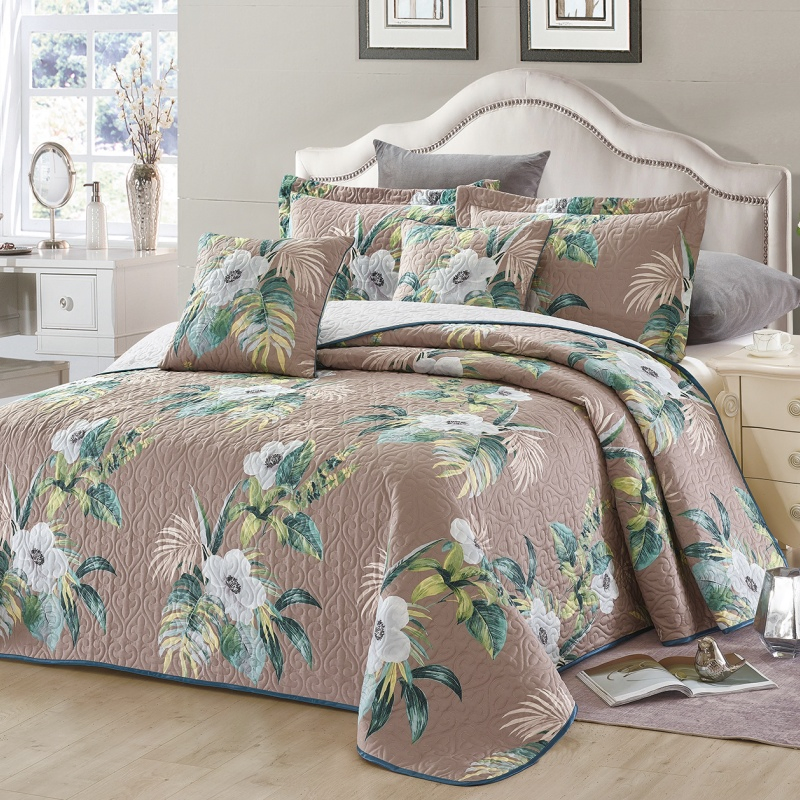 Lightweight Soft Quilt Queen Size Bedspreads & Coverlets Bedding Sets with Pillow Shams for All Seasons