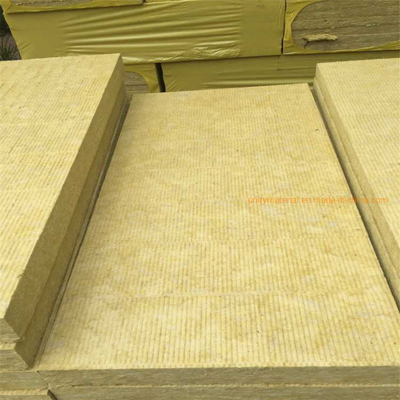 1000X600X50mm Aluminum Al Foil Coated High Density 160kg/M3 Rockwool Sandwich Mineral Rock Wool Panel for Heat Roof Wall Thermal Insulation Materials