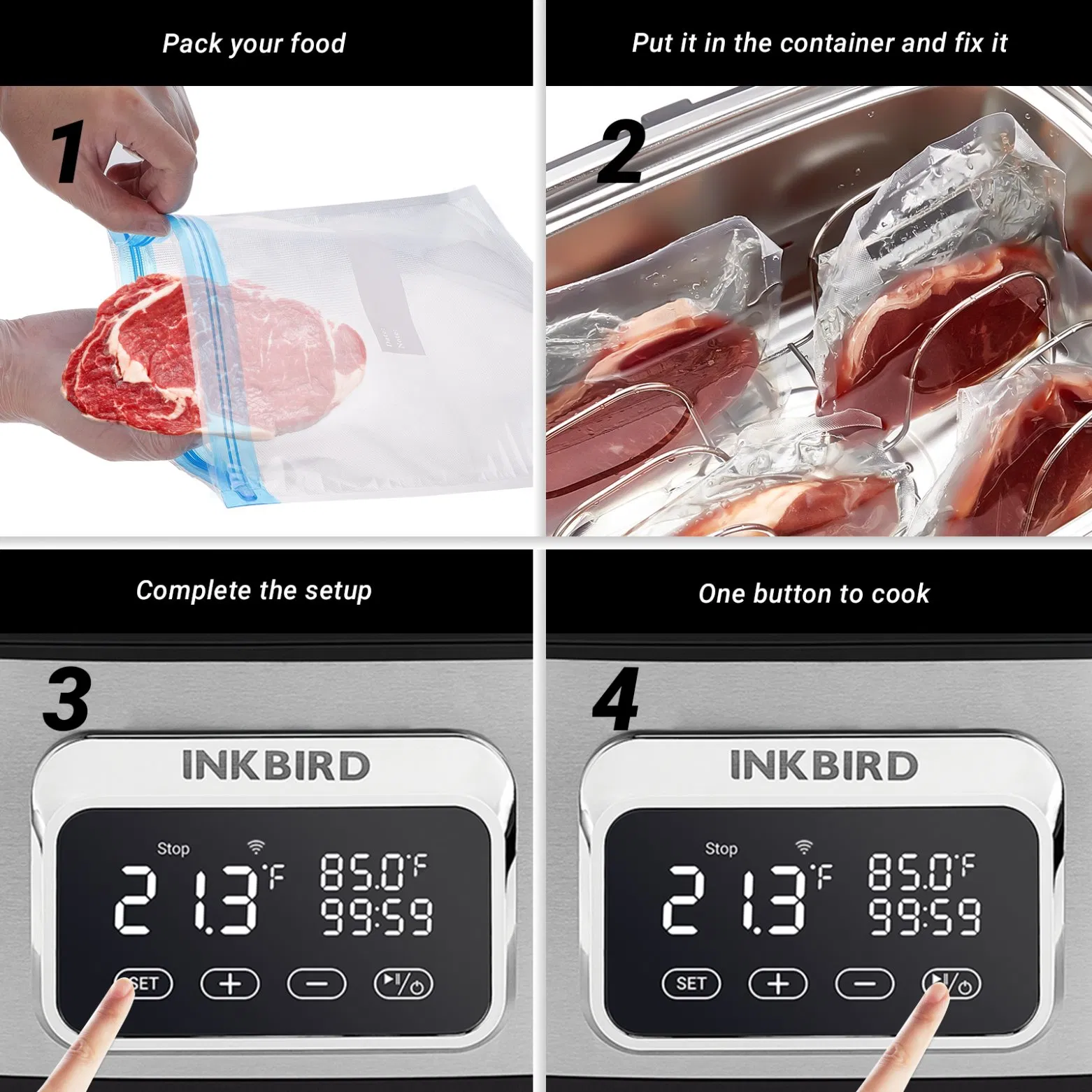 Inkbird Isv-500 All-in-One WiFi Sous Vide Water Oven Cooker