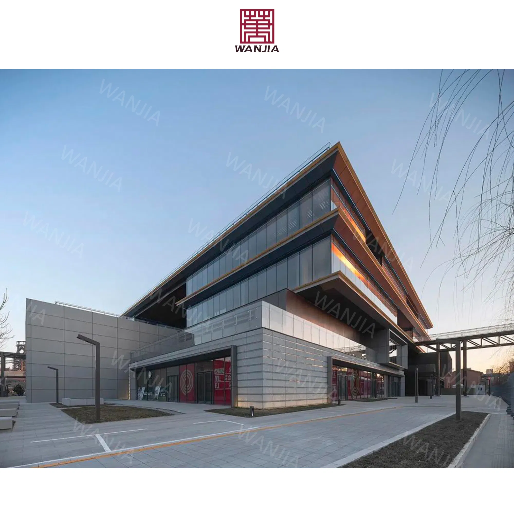 Premium Double Mirror Glass Aluminum Curtain Wall for Commercial Buildings