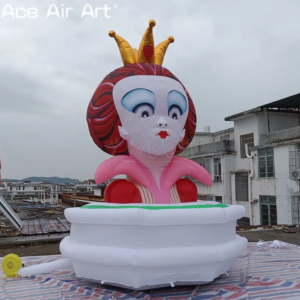 Custom Inflatable Crimson Queen Cartoon Anime Character Model Inflatable Queen with Stand for Decor