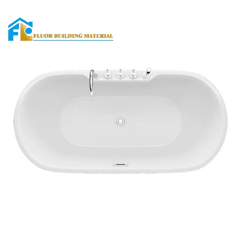 Угловая акриловая ванна с гидромассажем и подсветкой