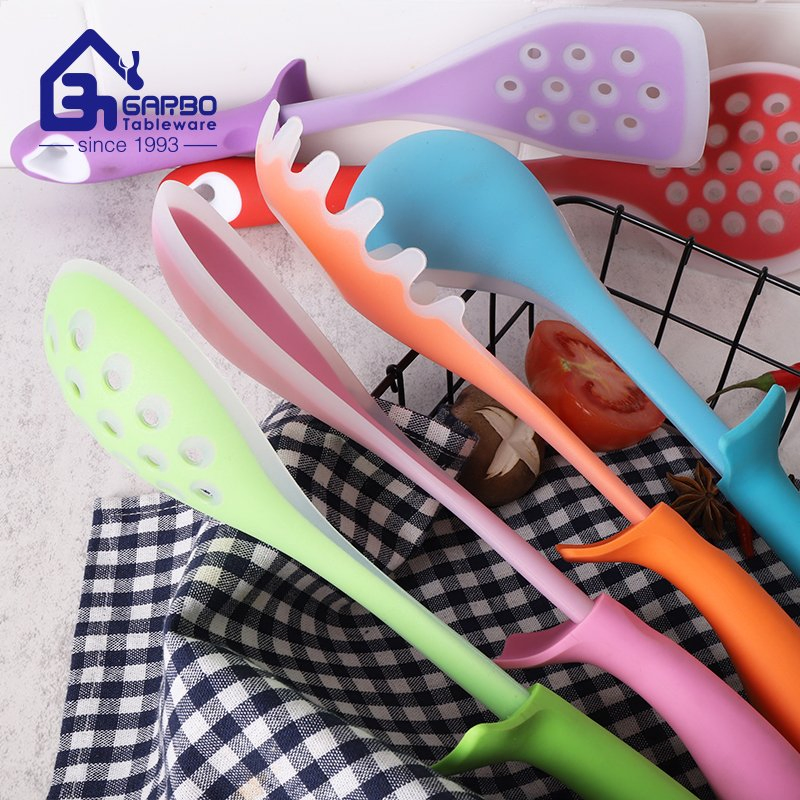 Wholesale Home Use Dinner Non Stick 6PCS Colorful Silicone Kitchen Cooking Utensil Set