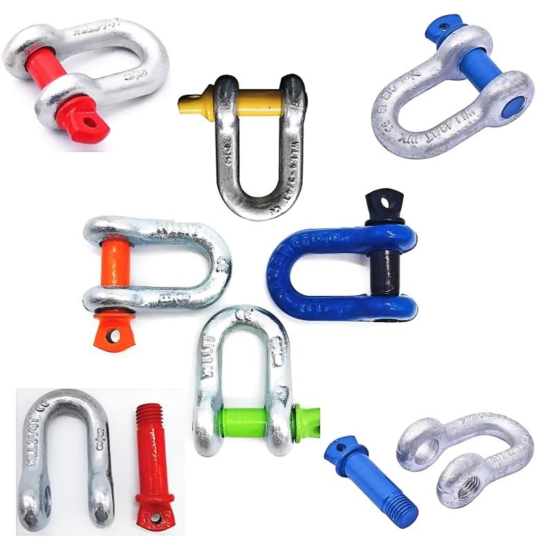 Electro-Galvanizing Us Type Drop Forged G210 Screw Pin Chain Shackle D Shackle