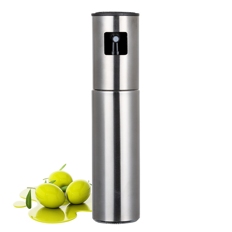 Kitchen Stainless Steels Spray Dispenser Cooking Camping BBQ Baking Roasting 120ml Olive Oil Sprayer Lead-Free Glass Bottle