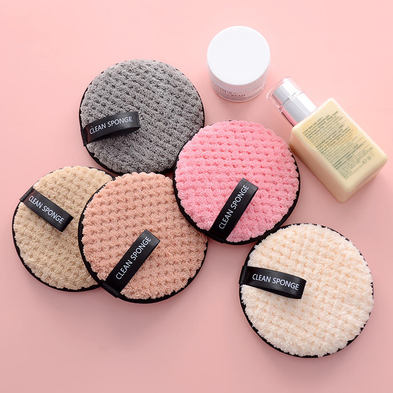 Eco-Friendly Women Face Cleaning Soft Microfiber Reusable Makeup Remover Cleansing Pads