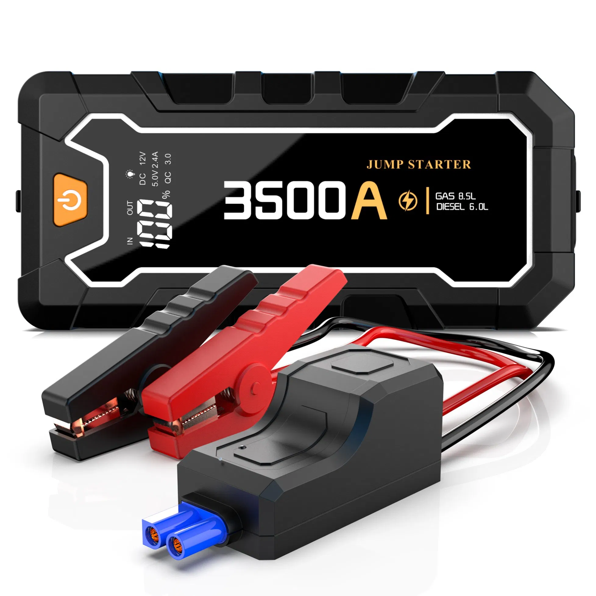 12V Car Jump Starter Power Bank with 2000A Peak Current